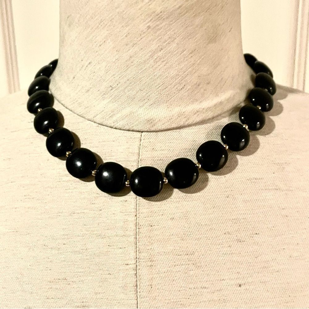 Black beaded necklace